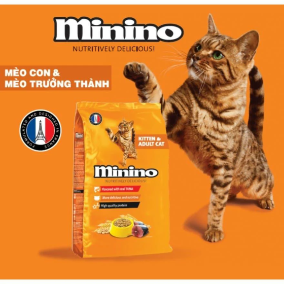 Hạt Cho Mèo Mọi Lứa Tuổi Minino Tuna Vị Cá Ngừ