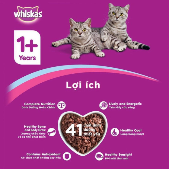 Hạt Whiskas Adult Cho Mèo Trưởng Thành