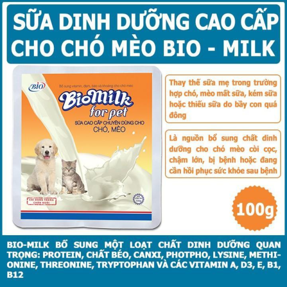 Sữa Bột Cho Chó Mèo Bio-Milk 100g