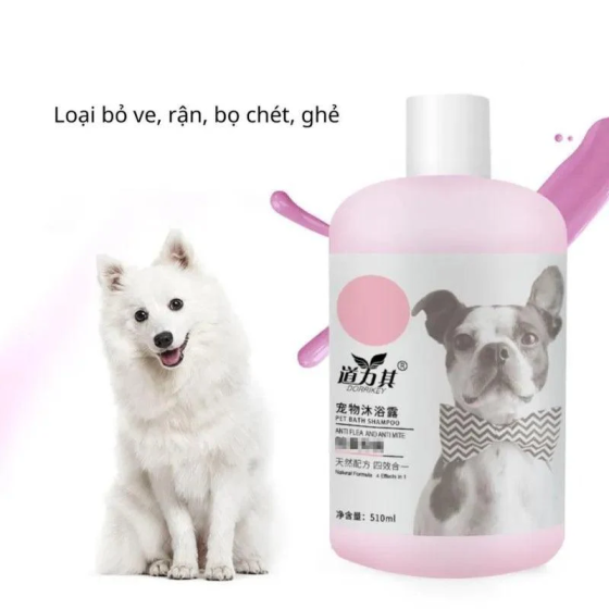 Sữa Tắm Cho Chó Mèo Dorriky Loại Bỏ Ve Rận, Dưỡng Lông 510ml