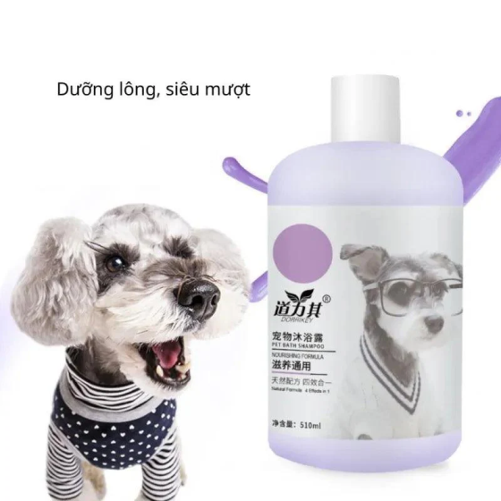 Sữa Tắm Cho Chó Mèo Dorriky Loại Bỏ Ve Rận, Dưỡng Lông 510ml