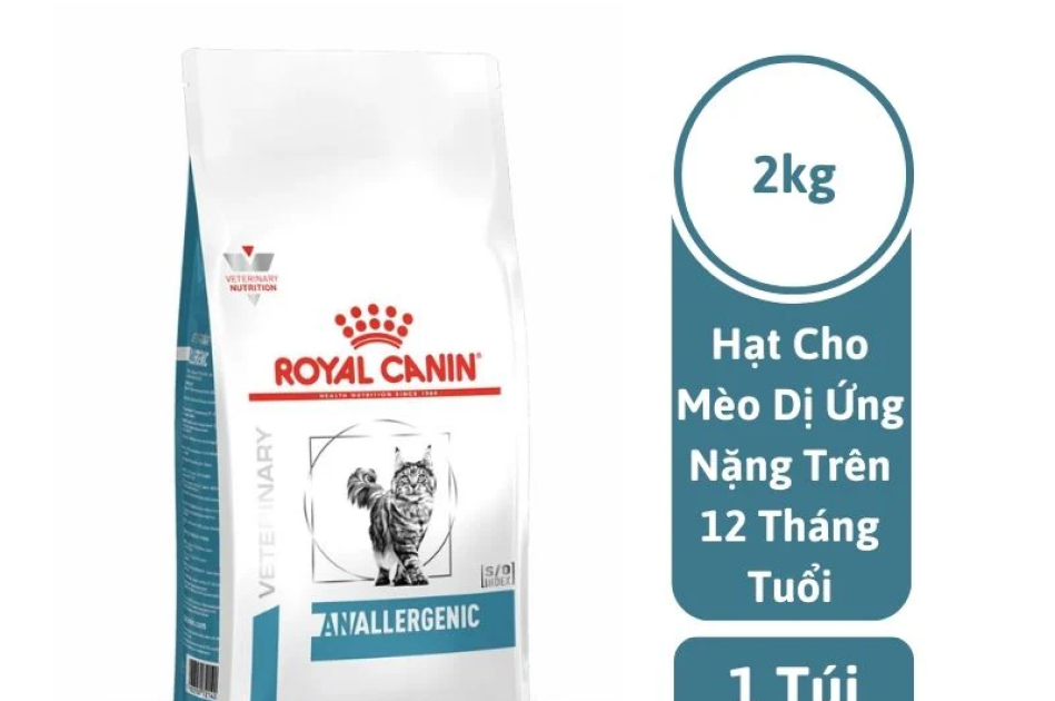 Thức Ăn Hạt Điều Trị Bệnh Cho Mèo Dị Ứng Nặng Royal Canin Anallergenic 2kg
