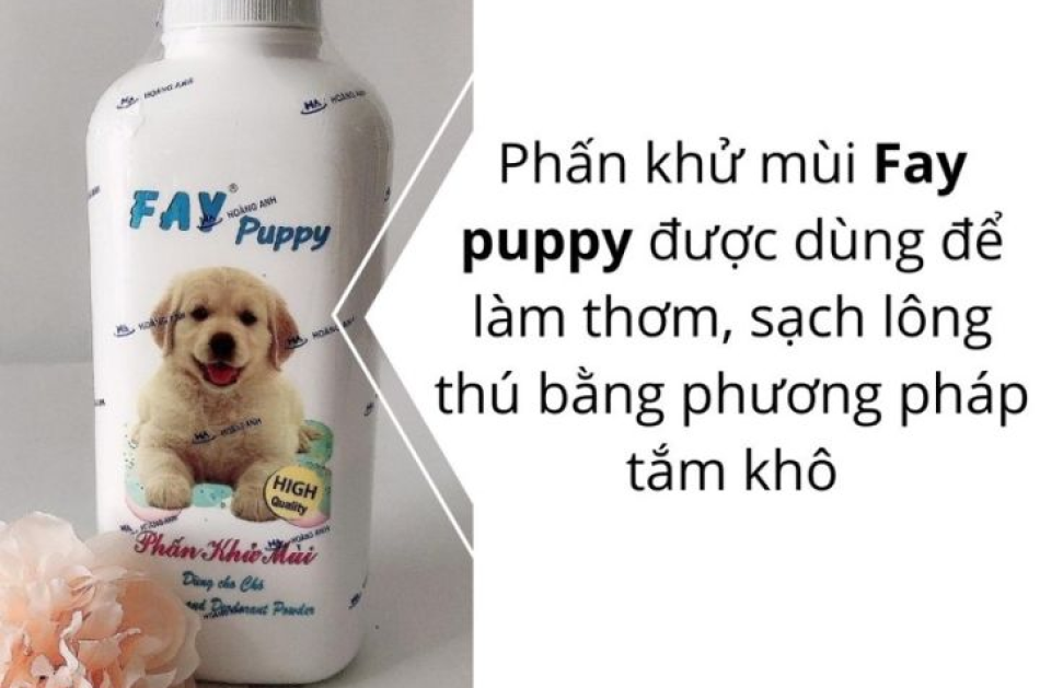 Phấn Thơm FAY Tắm Khô Khử Mùi Chó, Chó Con 120g