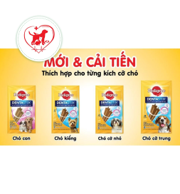 Bánh Thưởng Cho Chó 5-10kg Xương Sạch Răng Pedigree Dentastix 75g